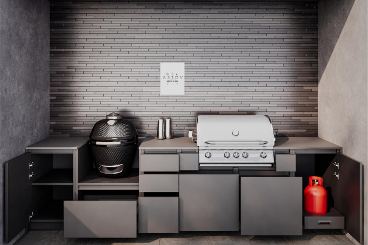 Кухня Astov BBQ № 3 (ширина 3340 мм)