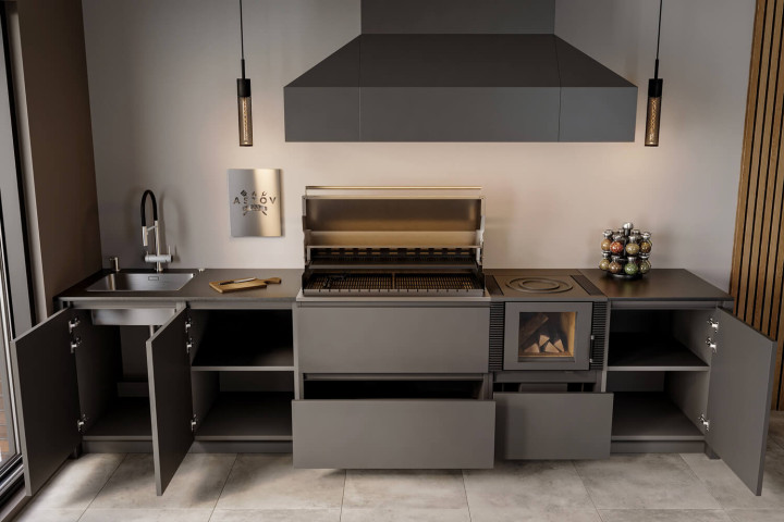 Кухня Astov BBQ № 5 (ширина 3500 мм)