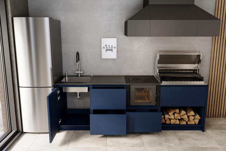 Кухня Astov BBQ № 12 (ширина 2640 мм)